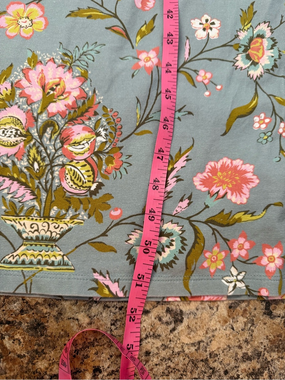 Spartina 449 Jane Jardinere Blue Pink Floral Lenea Maxi Dress XL - Picture 10 of 10